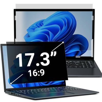 PYS 17" Laptop Privacy Screen Protector - Removable 17.3 Inch 16:9 Laptop Screen Privacy Shield, Anti Glare & Blue Light Screen Filters for Lenovo Hp Dell Acer Asus Thinkpad Envy Xps