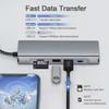 GKI 8-in-1 USB C Hub with M.2 NVMe/SATA SSD Enclosure with 1 * 4K HDMI, 1*USB C 3.1, USB 3.0,USB 2.0, SD/Micro SD Card Slots, 100W PD Compatible with USB C Port of Computer. view 4