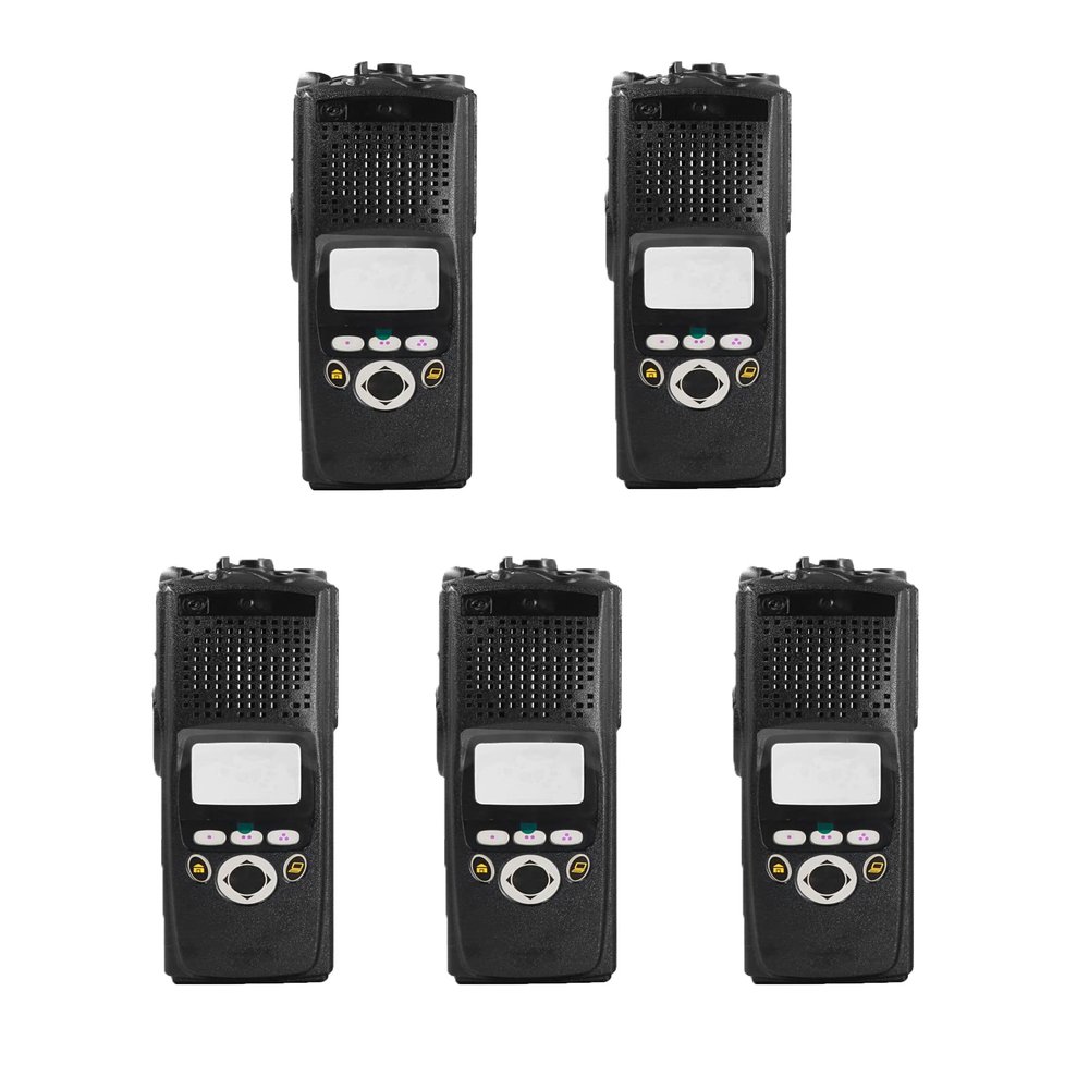 5Pack Black XTS5000 Housing Case Front Cover Limited-keypad Compatible with XTS5000 Model II M2 Radio (Without Copper Switch)