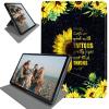 360 Degree Rotation Case for 6.8" Kindle Paperwhite 11th Generation 2021 and Kindle Paperwhite Signature Edition, Smart Standing Protective Cover with Auto Sleep/Wake, Sunflower Girl with Tattoos view 1