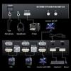 HDMI Displayport KVM Switch with Audio Microphone Output, BolAAzuL 4K 60Hz KVM Switch HDMI DP 2X2 for 2 Computers Share 2 Monitors, with 2 HDMI/DP/USB 2.0 in, 1 HDMI/DP and 3 USB Out, Copy/Extend view 2