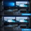HDMI Displayport KVM Switch with Audio Microphone Output, BolAAzuL 4K 60Hz KVM Switch HDMI DP 2X2 for 2 Computers Share 2 Monitors, with 2 HDMI/DP/USB 2.0 in, 1 HDMI/DP and 3 USB Out, Copy/Extend view 4