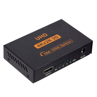 FDBV for HDMI Splitter 3D 4K Ultra HD 1 in 4 Out HDMI Splitter 1 X 4 for Projector Monitor DVD Player and Blu-ray Player