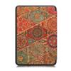 kwmobile Cork Case Compatible with Amazon Kindle (2022/2024) - Book Style Protective e-Reader Flip Cover Folio Case - Fractions Dark Pink/Red/Blue view 3