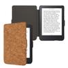 kwmobile Cork Case Compatible with Kobo Clara 2E / Tolino Shine 4 - Book Style Protective e-Reader Flip Cover Folio Case - Light Brown view 1
