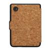kwmobile Cork Case Compatible with Kobo Clara 2E / Tolino Shine 4 - Book Style Protective e-Reader Flip Cover Folio Case - Light Brown view 3