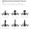 BTG DJI FPV Drone Action Camera Mount Holder for DJI Action 5 4 3 2/Pocket 3 2 /GoPro Series/Fimi Palm 2 / Insta360 X3 Go 3S ONE X2 R/Night Light/Fill Light Sport Camera Mount Extensions view 4