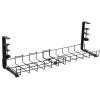 BestAlice 2 Pack Under Desk Cable Management Tray, 12.8in to 21.5in Retractable Under Desk Cable Management Tray with Clamp, Metal Desk Cable Organizer for Wire Management, No Need to Drill Holes view 1