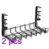 BestAlice 2 Pack Under Desk Cable Management Tray, 12.8in to 21.5in Retractable Under Desk Cable Management Tray with Clamp, Metal Desk Cable Organizer for Wire Management, No Need to Drill Holes view 2