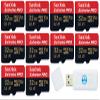 32GB SanDisk Extreme Pro (Ten Pack) 4K Micro Memory Card (SDSQXCG-032G-GN6MA) Class 10 U3 V30 A1 32G MicroSD HC SDHC Bundle with Everything But Stromboli Card Reader view 1
