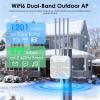 2026 AX1800 WiFi 6 Outdoor WiFi Extender, WAVLINK Long Range WiFi Extender Signal Booster with PoE, Work with Starlink, IP67 Waterproof, Supports Extender/AP/Repeater/Mesh Mode for Farm, RV view 2