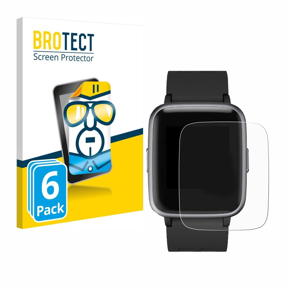 brotect 6-Pack Screen Protector Compatible with Letsfit Fitness Tracker 1.3" Screen Protection Film Ultra Clear - Scratch Proof,Clear