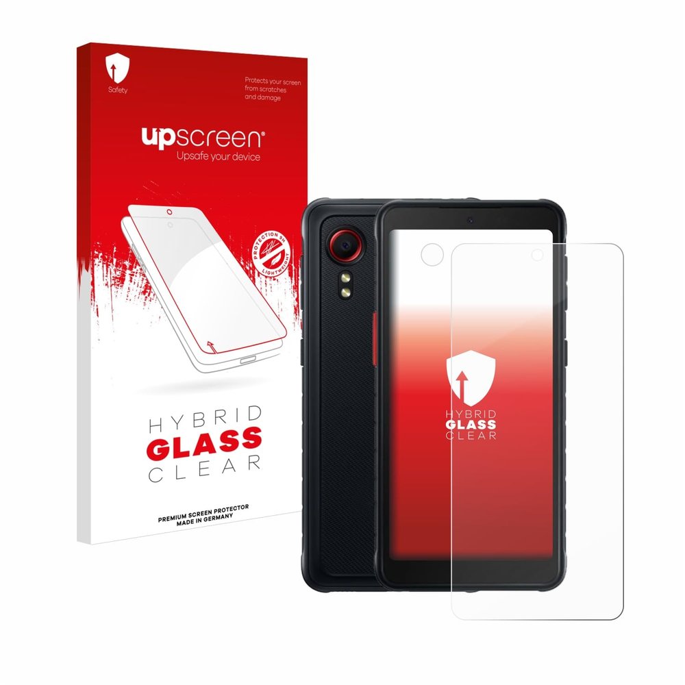 upscreen Screen Protector Film compatible with Samsung Galaxy XCover 5 Enterprise Edition (Front+Camera) - 9H Glass Protection, Scratch Resistant
