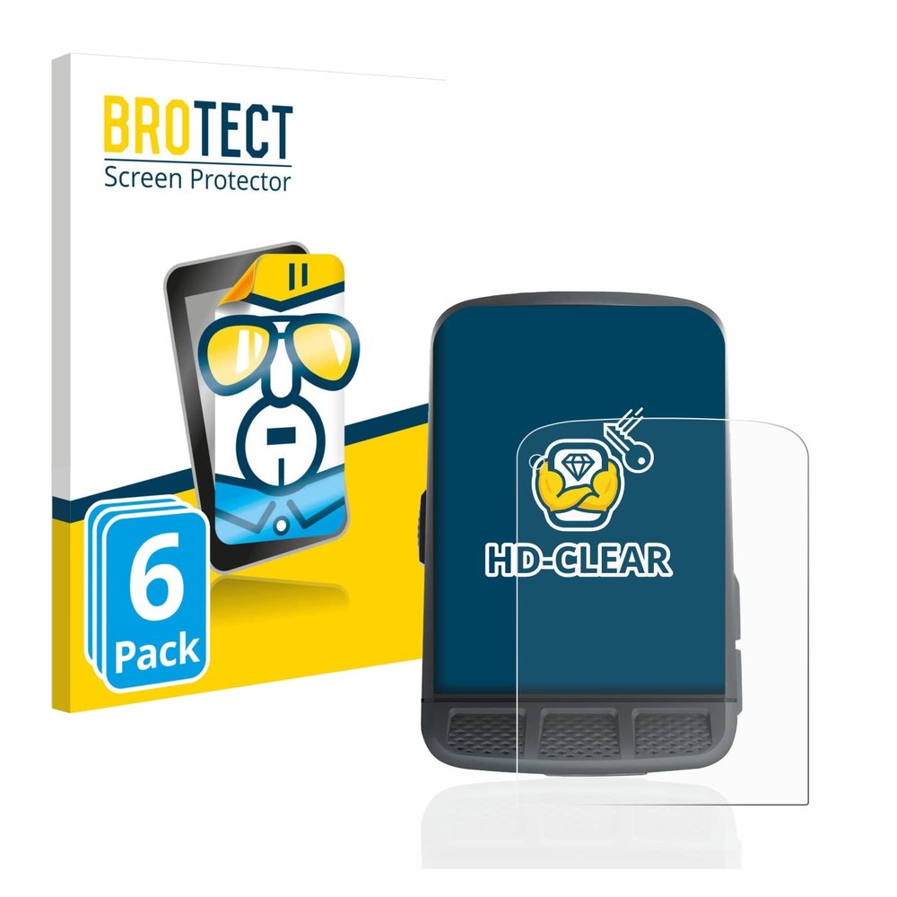 brotect 6-Pack Screen Protector Compatible with Wahoo Elemnt Roam Screen Protection Film Ultra Clear - Scratch Proof, Transparent, HD Clear