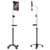 CTA Digital Mobile Floor Stand Compact, Adjustable Gooseneck Floor Stand with Handle & Swivel Casters For iPad Gen 7-10, iPad Air 4, 12.9, Surface Pro, Zebra Tablets, & Other 7-13 Tablets (PAD-CGSH) view 1
