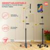 CTA Digital Mobile Floor Stand Compact, Adjustable Gooseneck Floor Stand with Handle & Swivel Casters For iPad Gen 7-10, iPad Air 4, 12.9, Surface Pro, Zebra Tablets, & Other 7-13 Tablets (PAD-CGSH) view 2