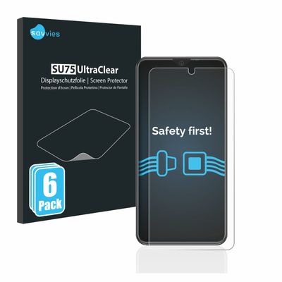 Savvies Screen Protector compatible with Beafon M6s plus premium Protection Film Clear 6-Pack