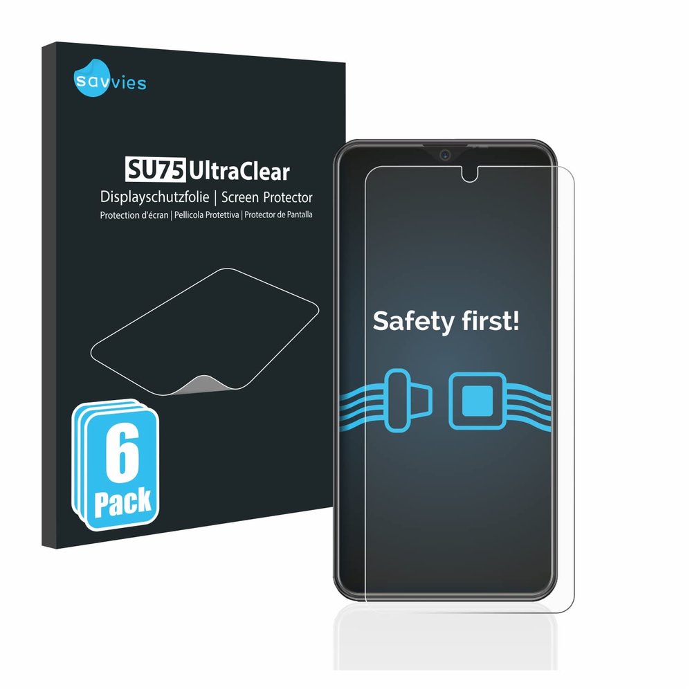Savvies Screen Protector compatible with Beafon M6s plus premium Protection Film Clear 6-Pack