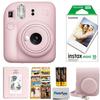 Fujifilm INSTAX Mini 12 Instant Film Camera (Blossom Pink) + Fuji Single Pack - 10 Prints Protective Case Pink Photo Album Travel Stickers Bundle! view 1