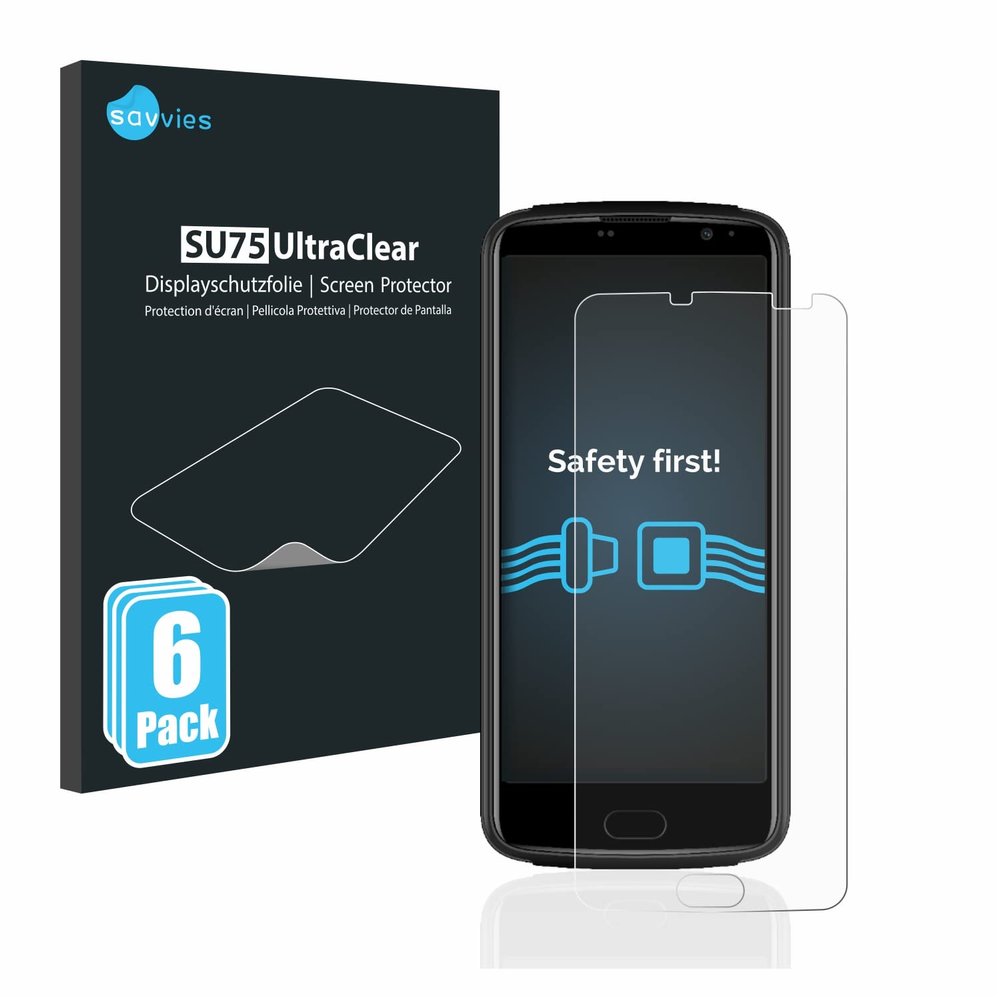 savvies Screen Protector Compatible with Beafon M7 Premium Protection Film Clear 6-Pack