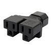 Strhowill C14 to 5-15R AC Adapter IEC320 C14 Male to Dual 5-15R Female Y Type Splitter Extension Power Adapter view 1