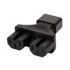 Strhowill C14 to C15 AC Adapter IEC320 C14 Male to Dual C15 Female Y Type Splitter Extension Power Adapter view 1