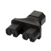 Strhowill C14 to C15 AC Adapter IEC320 C14 Male to Dual C15 Female Y Type Splitter Extension Power Adapter view 2