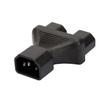 Strhowill C14 to C15 AC Adapter IEC320 C14 Male to Dual C15 Female Y Type Splitter Extension Power Adapter view 3