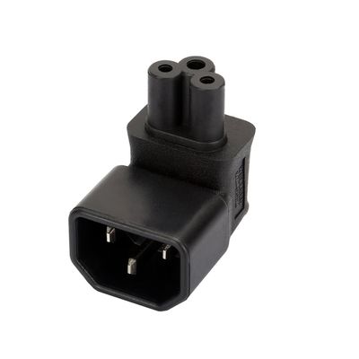 Strhowill IEC320 C14 to C5 Down Angled Power Adapter,C14 to C5 90 Degree Right turn Power Extension Adapter