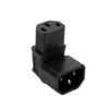 Strhowill C14 to C13 Power Adapter IEC 320 Male C14 to C13 Down Direction Right Angled 90 Degree IEC Female Power Extension Adapter Wall-Mounted LCD TV view 1