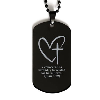 placa de identidad de fe - Un pendiente para recordarte que Dios tiene un plan para tu vida, collar, placa de identidad para hombre, papa o novio