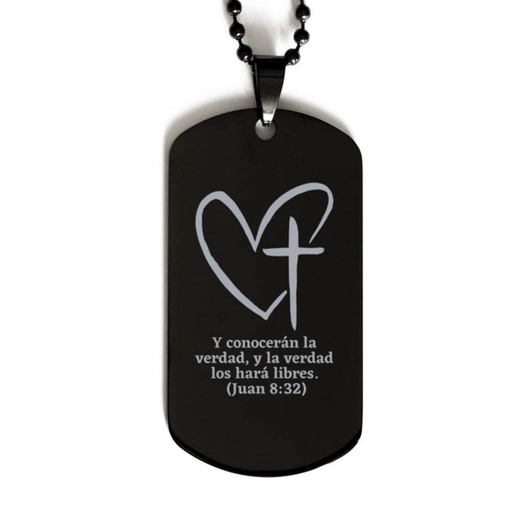 placa de identidad de fe - Un pendiente para recordarte que Dios tiene un plan para tu vida, collar, placa de identidad para hombre, papa o novio