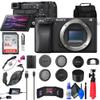 Sony a6400 Mirrorless Camera (ILCE-6400/B) + 64GB Card + Card Reader + Case + Flex Tripod + Hand Strap + Memory Wallet + Cap Keeper + Cleaning Kit (Renewed) view 1