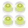 HARFINGTON 4pcs Round Bubble Level 13x7mm Mini Circular Bullseye Spirit Levels for Leveling Camera Tripod Telescope Workshop Turntable Pictures Frame, Lime view 1