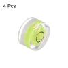 HARFINGTON 4pcs Round Bubble Level 13x7mm Mini Circular Bullseye Spirit Levels for Leveling Camera Tripod Telescope Workshop Turntable Pictures Frame, Lime view 3