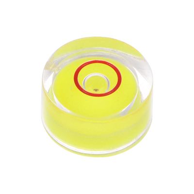 HARFINGTON 4pcs Round Bubble Level 12x6mm Mini Circular Bullseye Spirit Levels for Leveling Camera Tripod Telescope Workshop Turntable Pictures Frame Carpentry Measuring, Yellow