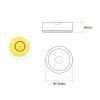 HARFINGTON 4pcs Round Bubble Level 12x6mm Mini Circular Bullseye Spirit Levels for Leveling Camera Tripod Telescope Workshop Turntable Pictures Frame Carpentry Measuring, Yellow view 2