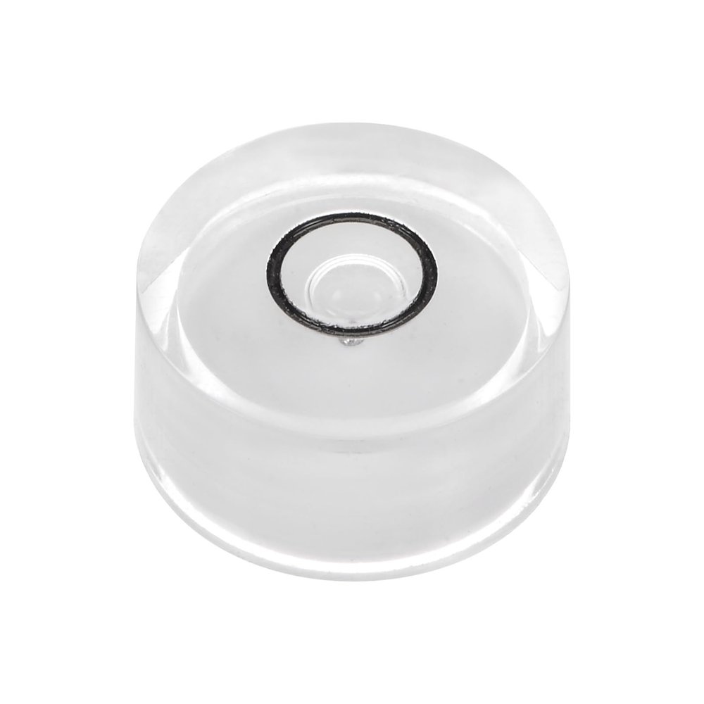 HARFINGTON 4pcs Round Bubble Level 18x9mm Mini Circular Bullseye Spirit Levels for Leveling Camera Tripod Telescope Workshop Turntable Pictures Frame Carpentry Measuring, White