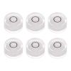 HARFINGTON 4pcs Round Bubble Level 15x6mm Mini Circular Bullseye Spirit Levels for Leveling Camera Tripod Telescope Workshop Turntable Pictures Frame Carpentry Measuring, White view 1