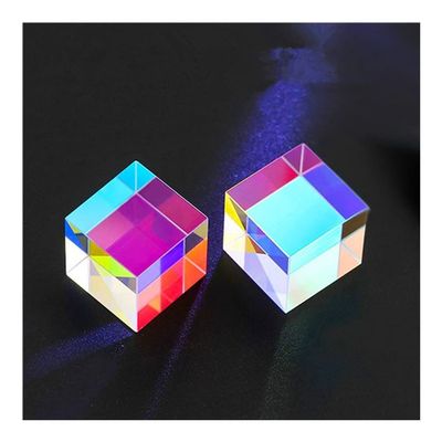 10pcs/lot 22X22X22mm Science Toys Defective Broken Used Lens Splitter Prism Cross Dichroic X-Cube Prism RGB Combiner with Flaw