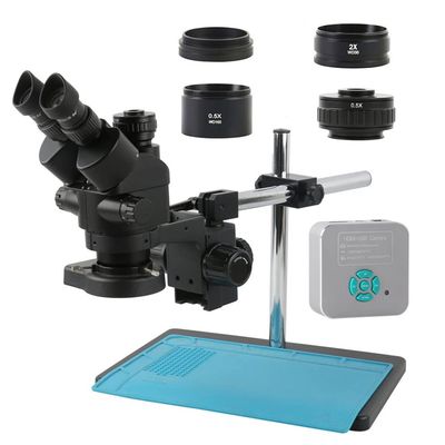 2K 4K 48MP HDMI USB 3.5-90X Zoom Trinocular Stereo Microscope Camera Set for Soldering Repair (Color : 48MP 4K 2K HDMI USB A)