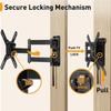 Perlegear Lockable RV TV Mount for 1343 inch TVs up to 44 lbs, Full Motion RV TV Wall Mount with Swivel, Tilt, Pull Cord Lock, RV TV Mount for Camper, RV, Motorhome, Max VESA 200x200mm, PGLRVF2 view 4