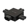 Strhowill IEC320 Figure 8 C8 Male to 3X Female C7 Splitter Power Adapter view 1