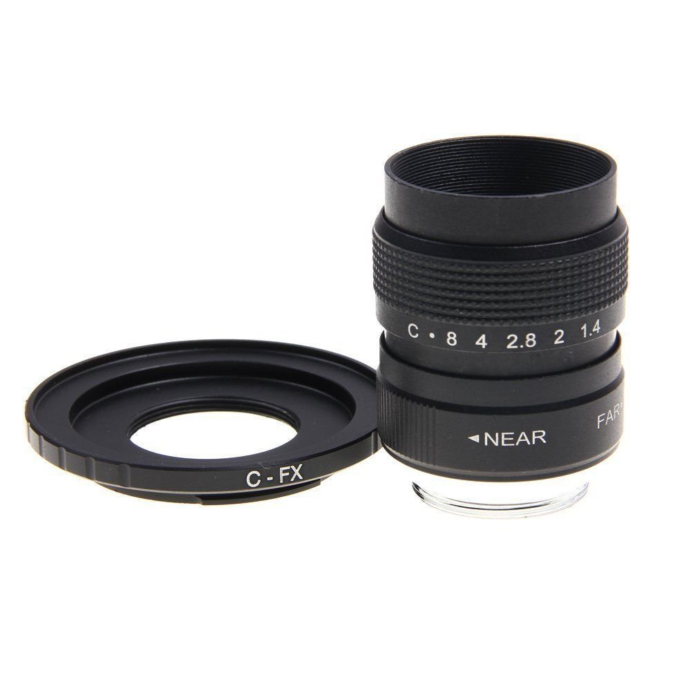 25mm f/1.4 C Mount CCTV f1.4 Lens Compatible with Fujifilm X-E2 X-E1 X-Pro1 X-M1 (Size : Black, Color : Fuji)
