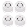 HARFINGTON 4pcs Round Bubble Level, 10x6mm Mini Circular Bullseye Spirit Levels for Camera Tripod Telescope Workshop Turntable Pictures Frame, White view 1