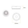 HARFINGTON 4pcs Round Bubble Level, 10x6mm Mini Circular Bullseye Spirit Levels for Camera Tripod Telescope Workshop Turntable Pictures Frame, White view 2