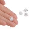 HARFINGTON 4pcs Round Bubble Level, 10x6mm Mini Circular Bullseye Spirit Levels for Camera Tripod Telescope Workshop Turntable Pictures Frame, White view 4