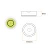 HARFINGTON 4pcs Round Bubble Level 10x6mm Mini Circular Bullseye Spirit Levels for Leveling Camera Tripod Telescope Workshop Turntable Pictures Frame, Lime view 2