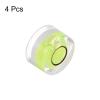 HARFINGTON 4pcs Round Bubble Level 10x6mm Mini Circular Bullseye Spirit Levels for Leveling Camera Tripod Telescope Workshop Turntable Pictures Frame, Lime view 3