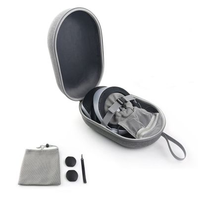 NUHFUFA Protective Carrying Case Kit Compatible with PS-VR2, Portable Hard Storage Bag with Lens Covers,Mesh Storage Bag, Cable Tie for Headset and Touch Controllers Accessories